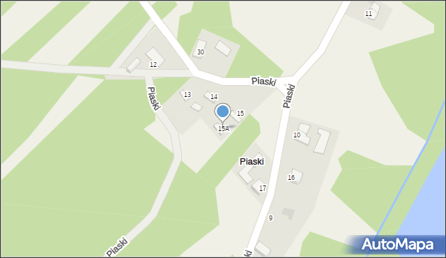Piaski, Piaski, 15A, mapa Piaski