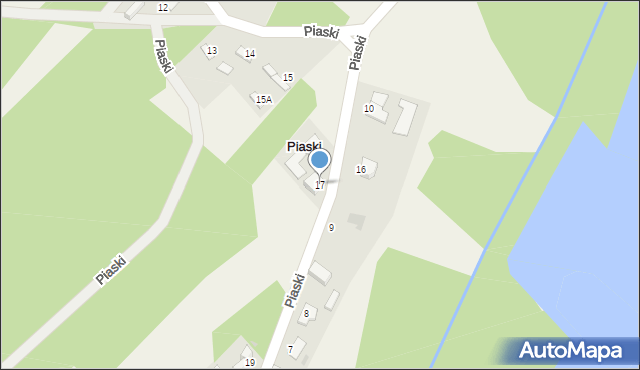 Piaski, Piaski, 17, mapa Piaski