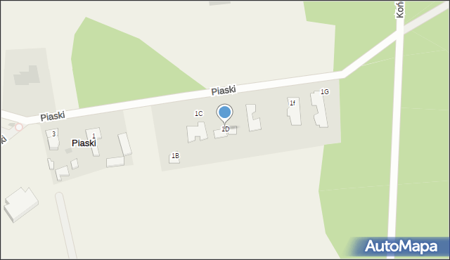 Piaski, Piaski, 1D, mapa Piaski