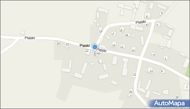 Piaski, Piaski, 21, mapa Piaski
