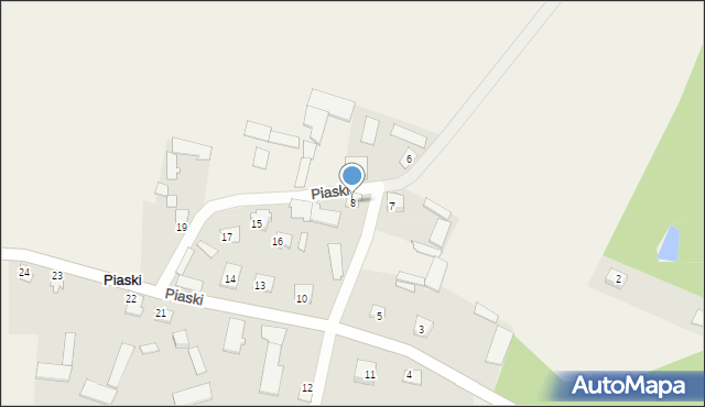 Piaski, Piaski, 8, mapa Piaski