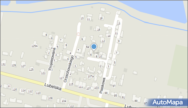 Piaski, Piaskowa, 8l, mapa Piaski