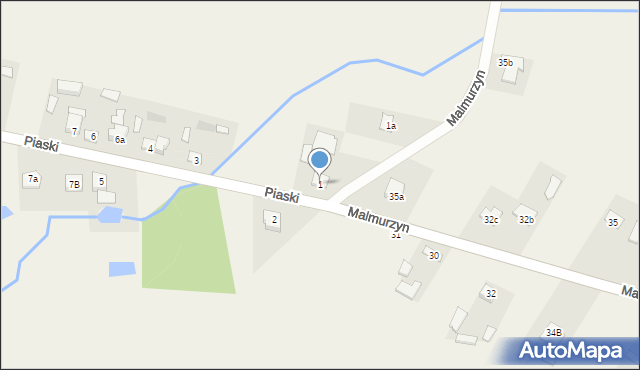 Piaski, Piaski, 1, mapa Piaski