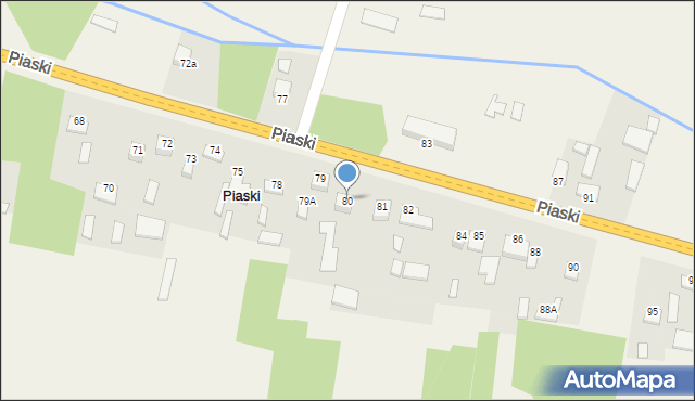 Piaski, Piaski, 80, mapa Piaski