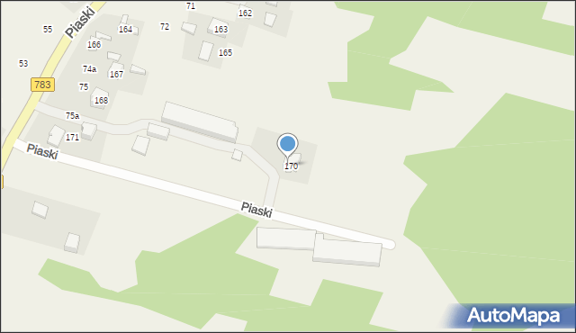 Piaski, Piaski, 75b, mapa Piaski
