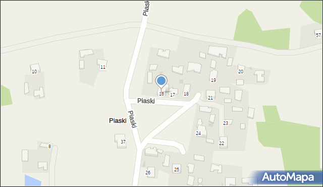 Piaski, Piaski, 16, mapa Piaski