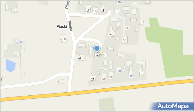 Piaski, Piaski, 25, mapa Piaski