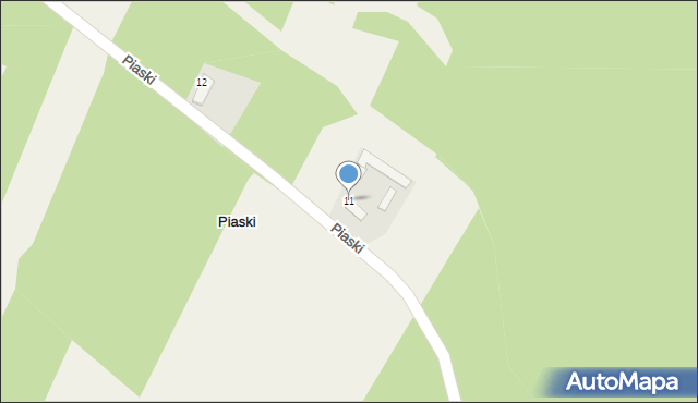 Piaski, Piaski, 11, mapa Piaski