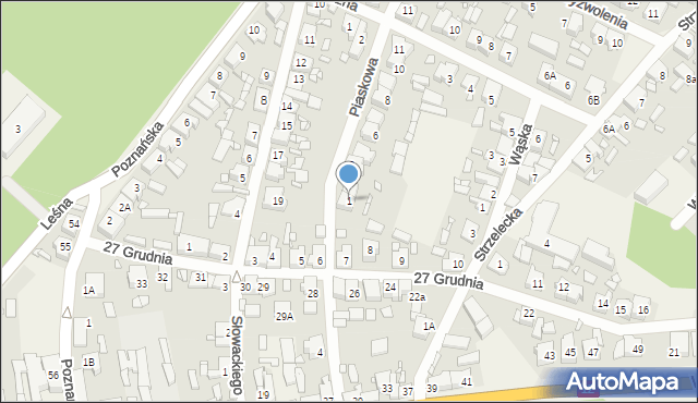 Piaski, Piaskowa, 1, mapa Piaski
