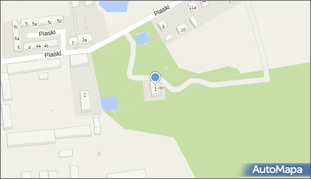 Piaski, Piaski, 1, mapa Piaski