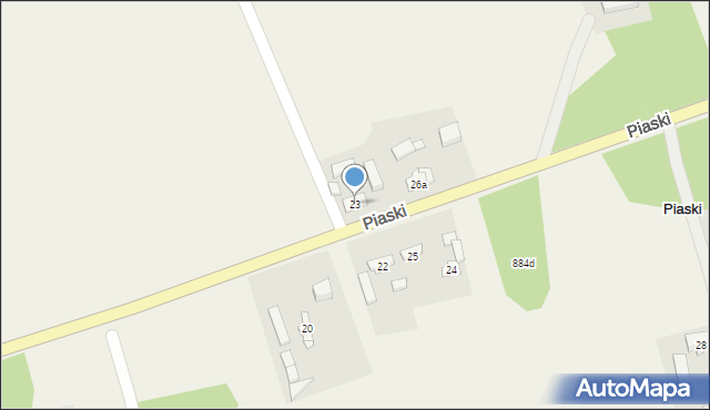 Piaski, Piaski, 23, mapa Piaski
