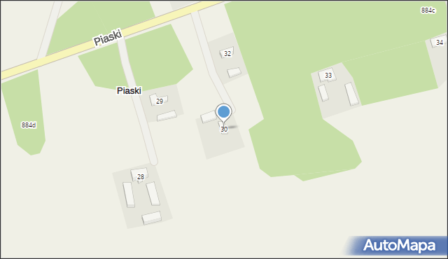 Piaski, Piaski, 30, mapa Piaski