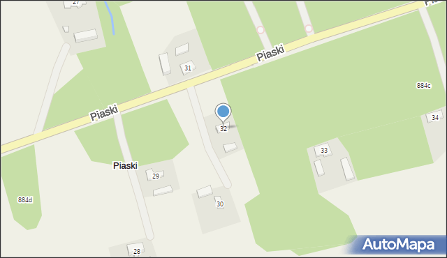 Piaski, Piaski, 32, mapa Piaski
