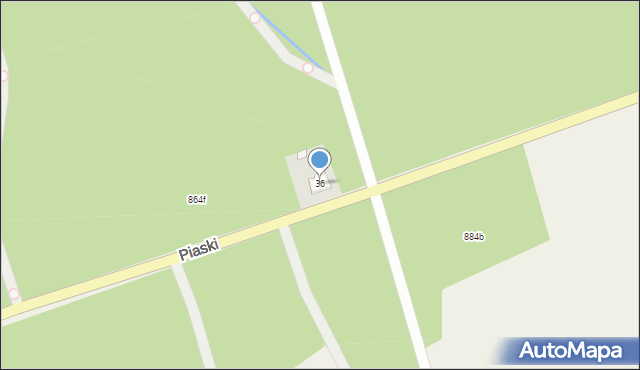 Piaski, Piaski, 36, mapa Piaski