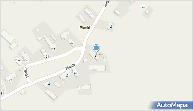Piaski, Piaski, 14, mapa Piaski
