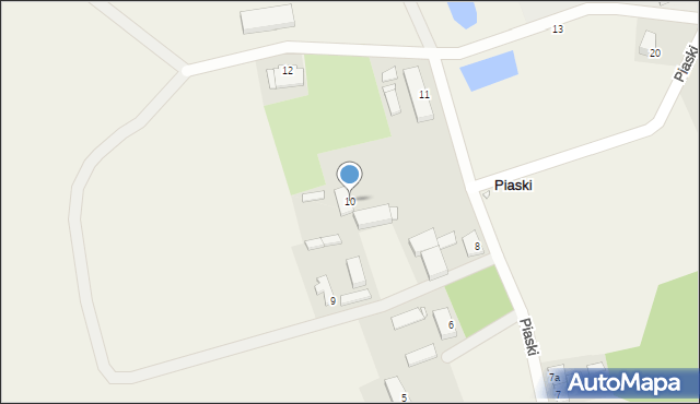 Piaski, Piaski, 10, mapa Piaski