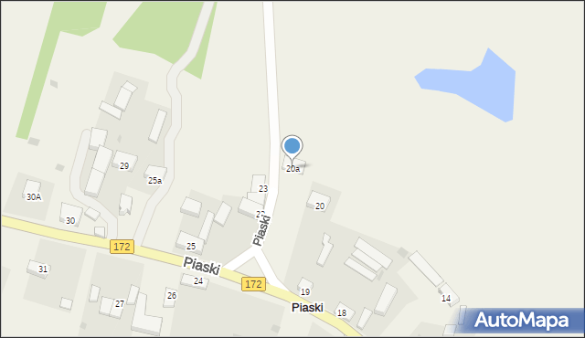 Piaski, Piaski, 20a, mapa Piaski