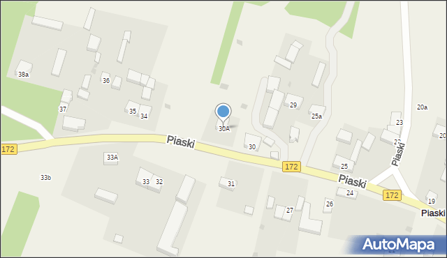 Piaski, Piaski, 30A, mapa Piaski