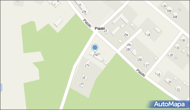 Piaski, Piaski, 17A, mapa Piaski