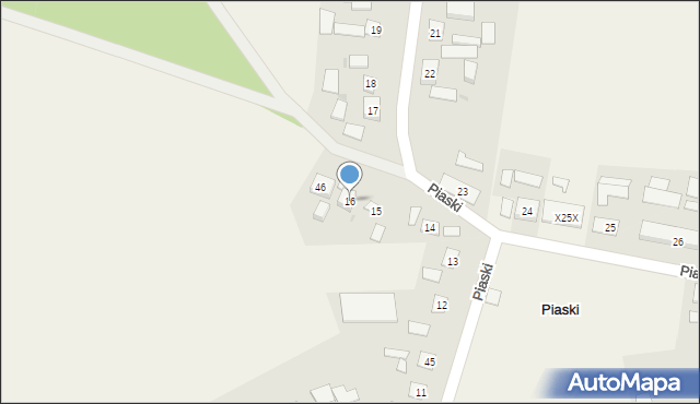 Piaski, Piaski, 16, mapa Piaski