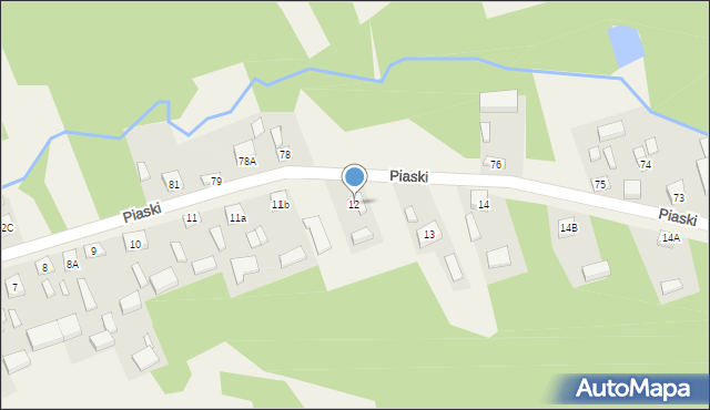 Piaski, Piaski, 12, mapa Piaski