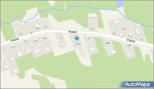 Piaski, Piaski, 13, mapa Piaski