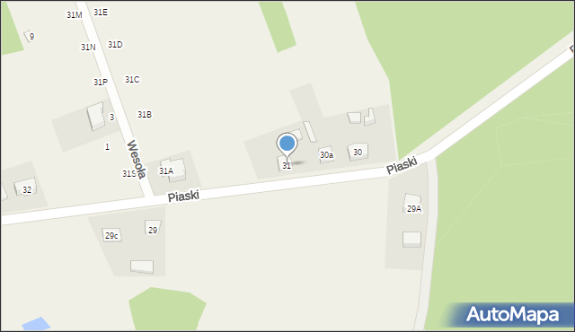 Piaski, Piaski, 31, mapa Piaski