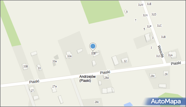Piaski, Piaski, 32B, mapa Piaski