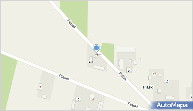 Piaski, Piaski, 13, mapa Piaski