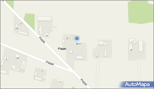 Piaski, Piaski, 16, mapa Piaski
