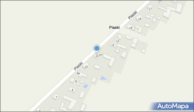 Piaski, Piaski, 11, mapa Piaski