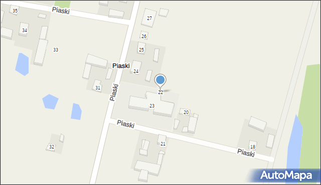 Piaski, Piaski, 22, mapa Piaski