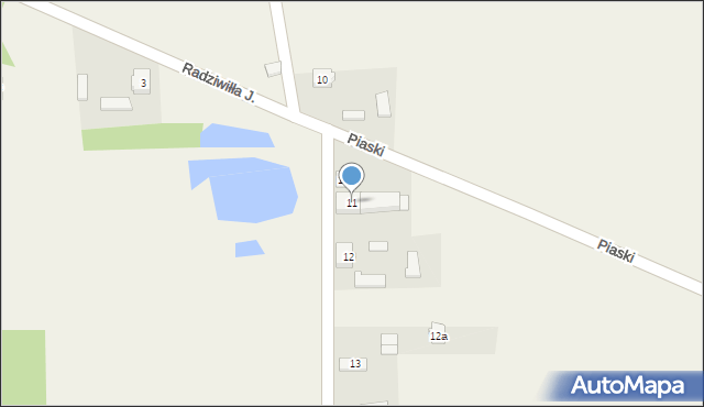 Piaski, Piaski, 11, mapa Piaski