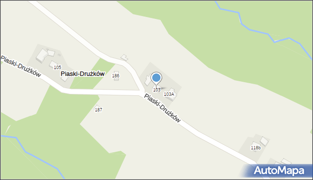 Piaski-Drużków, Piaski-Drużków, 103, mapa Piaski-Drużków