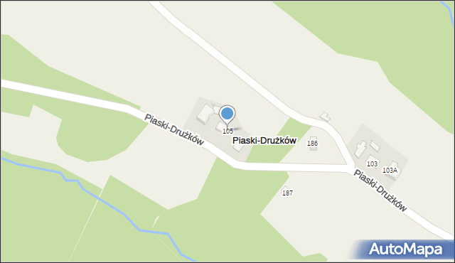 Piaski-Drużków, Piaski-Drużków, 105, mapa Piaski-Drużków