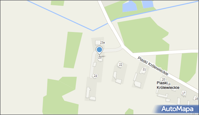 Piaski Królewieckie, Piaski Królewieckie, 23, mapa Piaski Królewieckie