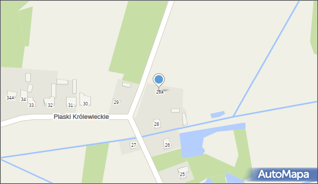 Piaski Królewieckie, Piaski Królewieckie, 28a, mapa Piaski Królewieckie