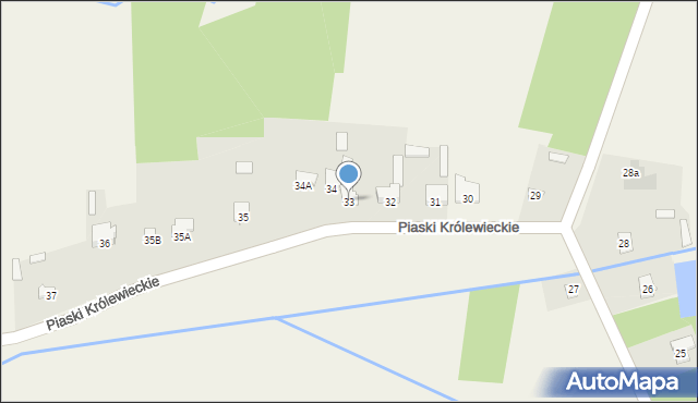 Piaski Królewieckie, Piaski Królewieckie, 33, mapa Piaski Królewieckie
