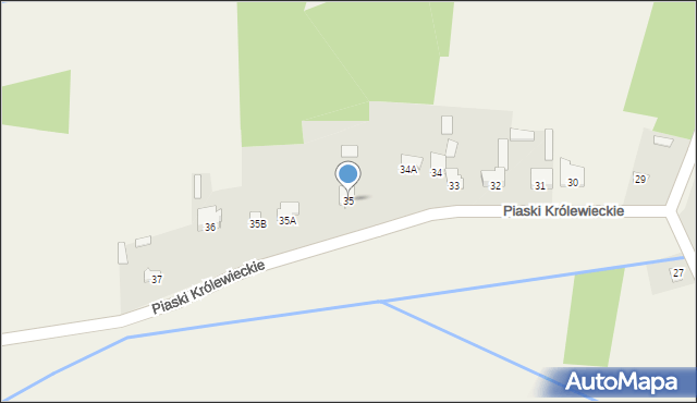 Piaski Królewieckie, Piaski Królewieckie, 35, mapa Piaski Królewieckie