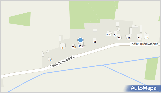 Piaski Królewieckie, Piaski Królewieckie, 35A, mapa Piaski Królewieckie