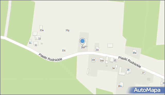 Piaski Rudnickie, Piaski Rudnickie, 34d, mapa Piaski Rudnickie