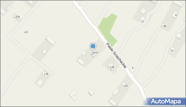 Piaski Szlacheckie, Piaski Szlacheckie, 137, mapa Piaski Szlacheckie
