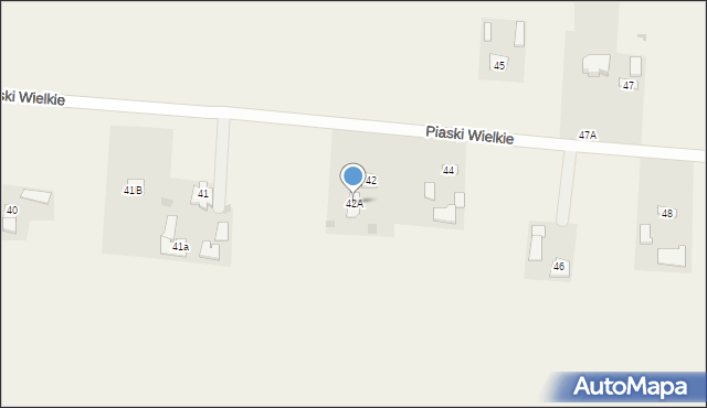 Piaski Wielkie, Piaski Wielkie, 42A, mapa Piaski Wielkie