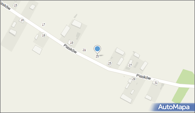 Piasków, Piasków, 23, mapa Piasków