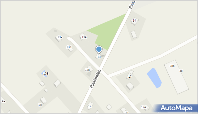 Piaskowiec, Piaskowiec, 13, mapa Piaskowiec