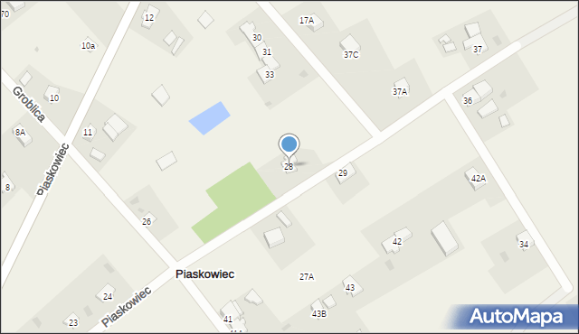 Piaskowiec, Piaskowiec, 28, mapa Piaskowiec