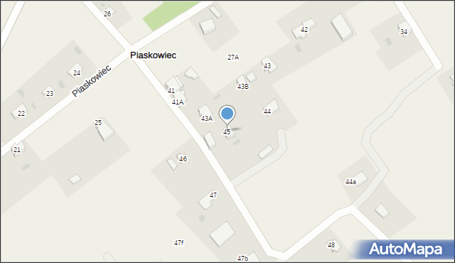 Piaskowiec, Piaskowiec, 45, mapa Piaskowiec