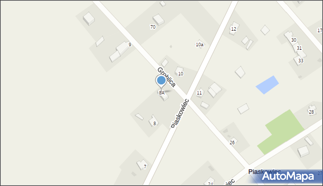 Piaskowiec, Piaskowiec, 8A, mapa Piaskowiec