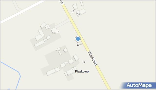 Piaskowo, Piaskowo, 13, mapa Piaskowo