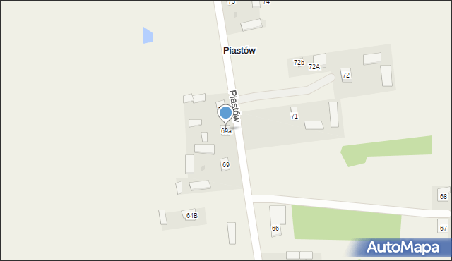 Piastów, Piastów, 69a, mapa Piastów